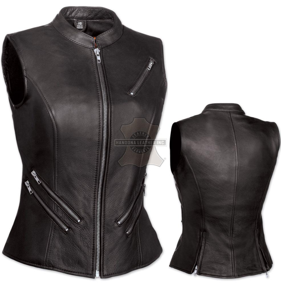 Women Leather Vest