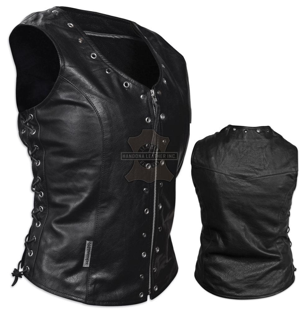 Women Leather Vest