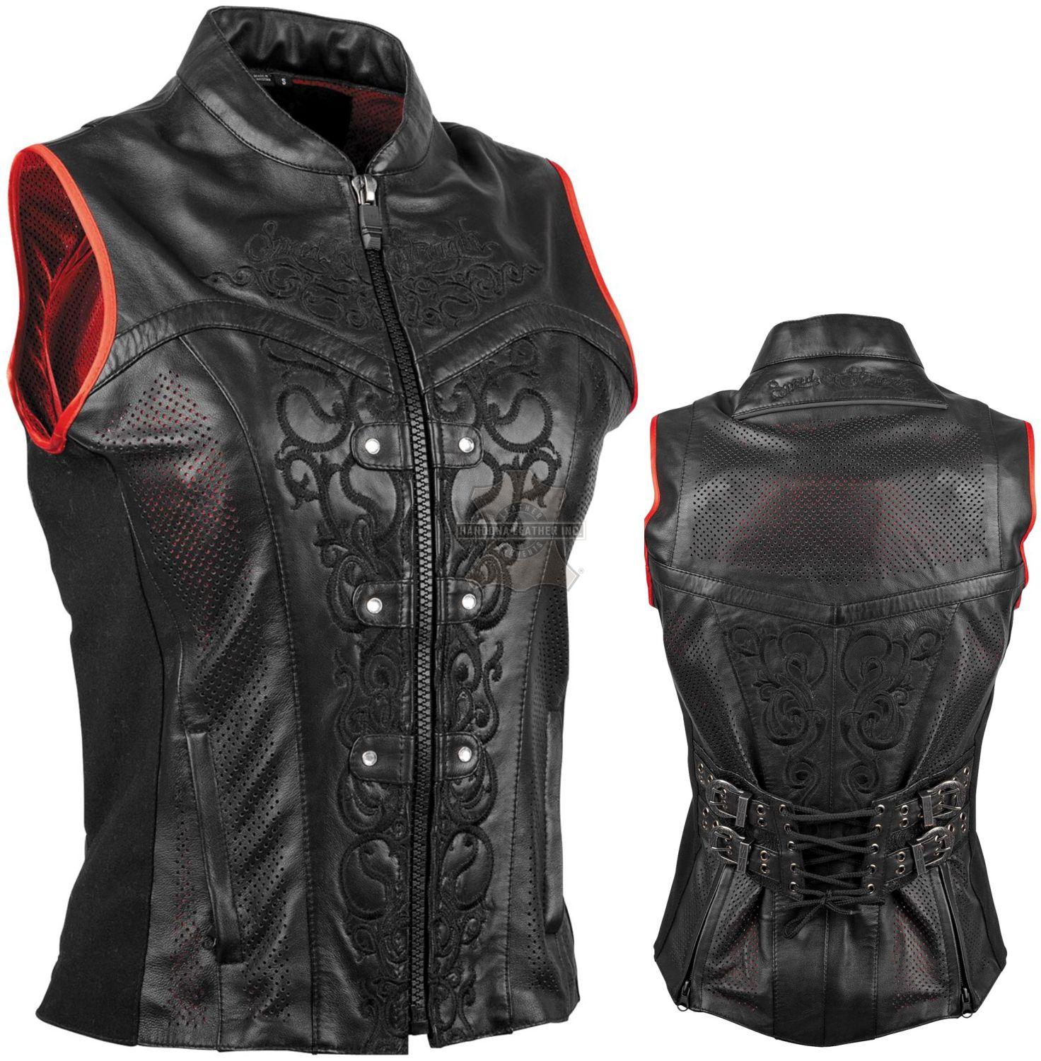 Women Leather Vest