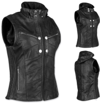 Women Leather Vest